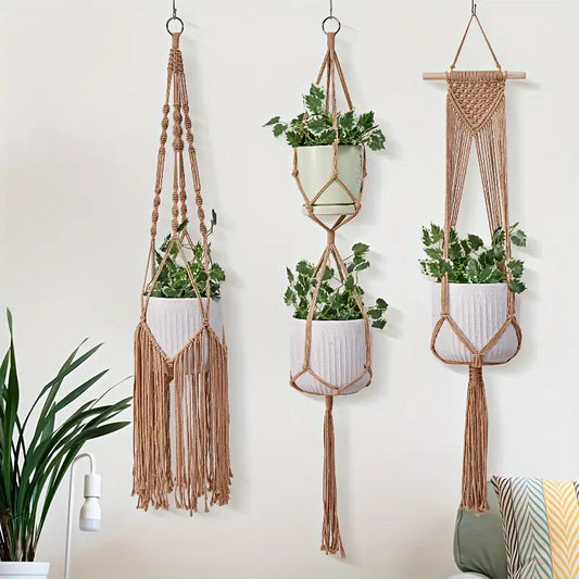 Set de 5 Colgadores de Macramé para Plantas | Botánica Luma