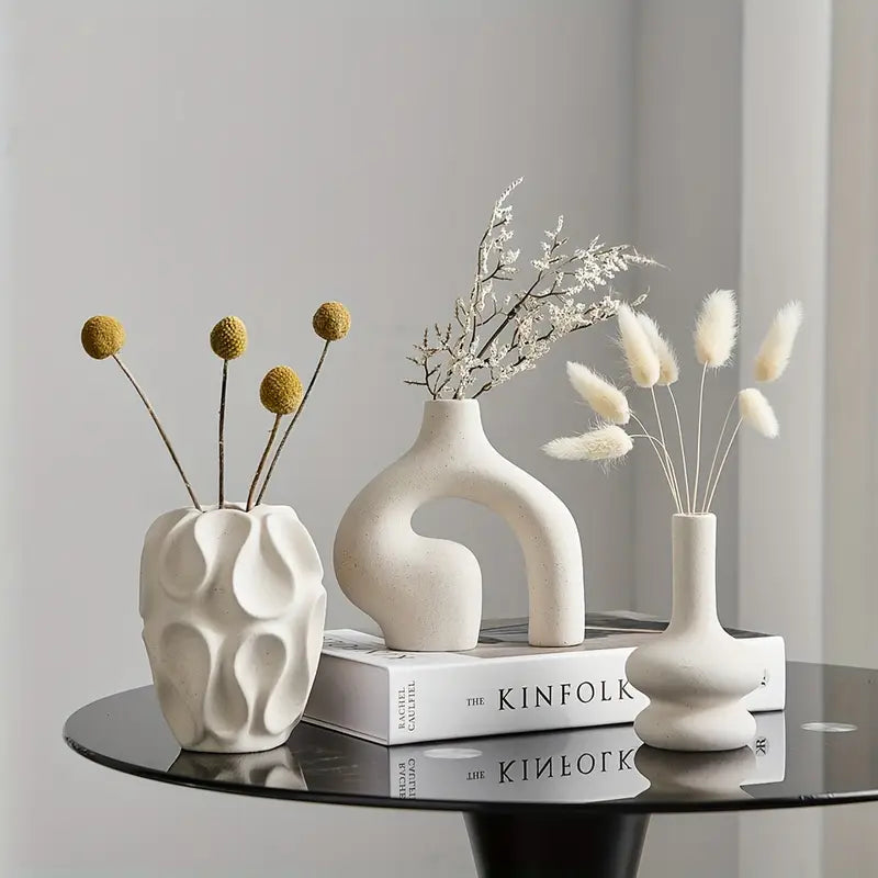Set de 3 Jarrones de Cerámica Boho | Botánica Luma